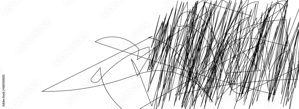 Aufkleber elegant abstract pattern of chaotic golden line strokes on a white backdrop. a vibrant and decorativ
