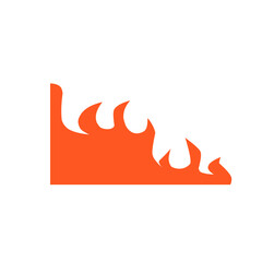 burning fire corner decoration