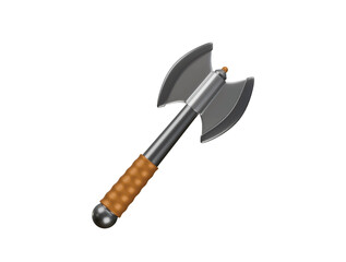 battle axe icon 3d illustration render