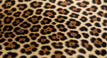 Fototapeta premium Closeup of a leopards spotted fur pattern, a natural texture
