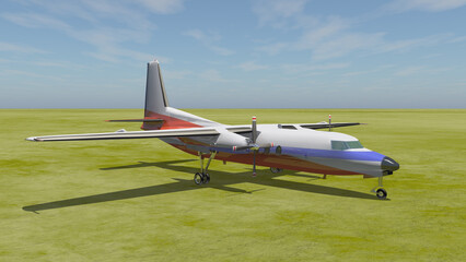 Verkehrsflugzeug auf einem Flugplatz