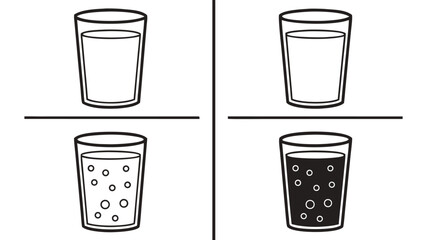 Four glasses of drinks liquid beverage