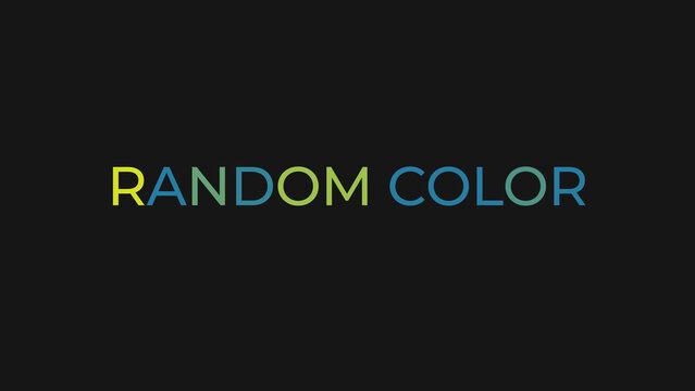 Random Color Text Animation Preset
