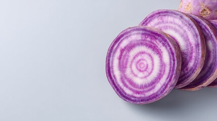 Vibrant Purple Sliced Beetroot: A Culinary Delight