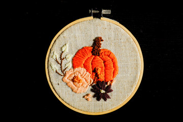 Pumpkin embroidery