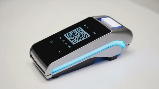 QR code with a dataphone.