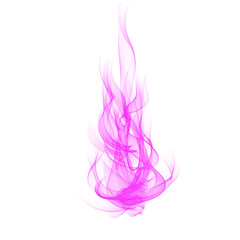 Abstract pink smoke flame effect with soft flowing wisps on white background. Bright glowing design perfect for modern art, overlays, and digital projects. Elegant fantasy smoke illustration.