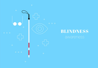 Blindness Awareness Month background template