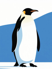 penguin Illustrator Artwork Design Template Poster