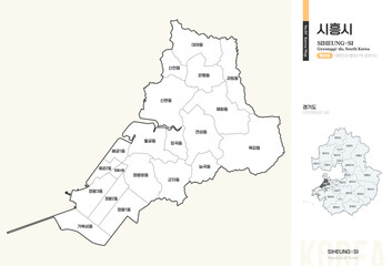 경기도 시흥시 행정동 윤곽선 지도