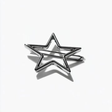 Shiny star-shaped hair clip