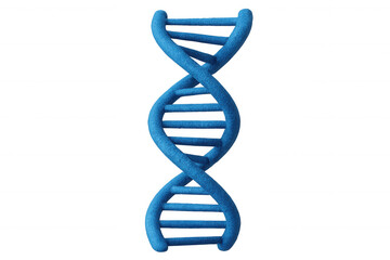 Spinning translucent dna helix model, symbolizing genetic research, scientific visualization, medical innovation against clean background