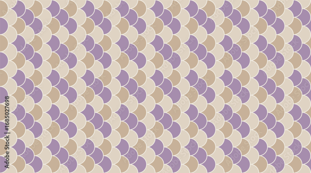 Aufkleber elegant seamless pattern of overlapping scales in muted purple and beige. perfect for textile design