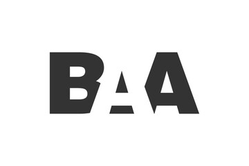 BAA logo design. Initial letter B A A bold font style for tech startups, consulting, corporate branding. Creative company name, headlines typography identity, trendy logotype.