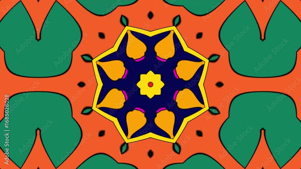 Poster abstract colorful kaleidoscope psychedelic background with circles
