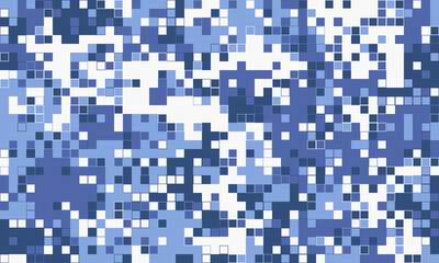 Abstract pixel art background.  Shades of blue create a dynamic, textured pattern ideal for tech, website design, or modern art projects.  Evokes feelings of digital innovation and data flow.