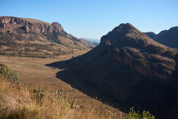 Marakele National Park safari game drive in Limpopo province, South Africa, with amazing scenic...