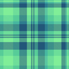Classic plaid pattern in soothing teal and green hues. Versatile textile design for backgrounds, apparel, or graphic projects. Creates a cozy, traditional or modern vibe.