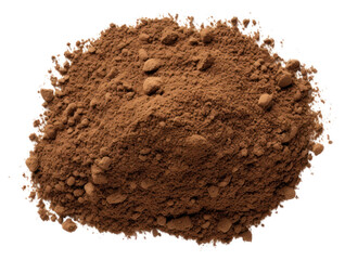 PNG Pile of brown soil powder white background ingredient.