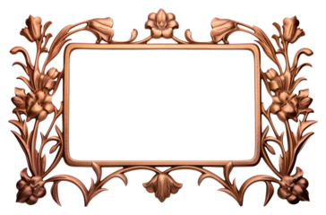 PNG Rectangle pattern ornate flower.