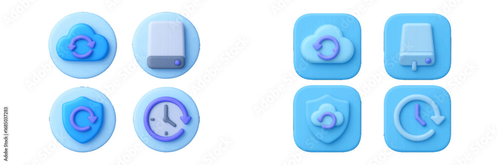Poster modern digital data management concepts for cloud storage, backup, synchronization, security, and re