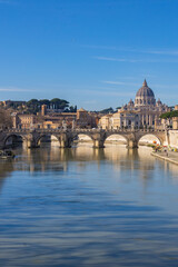 view of saint Peter's Basilica in Rome	