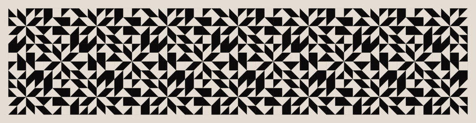 Mid century modern geometric pattern vector. Graphical illustration for a unique banners, textiles and home décor.	
