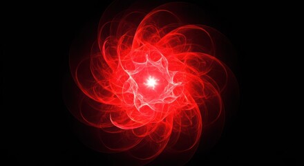 Fototapeta premium Abstract Red Spiral Burst in Dark Background