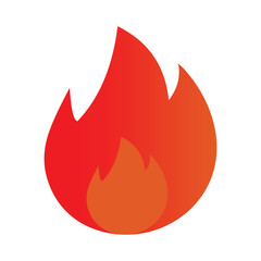 vector illustration of a red fire, fire icon.