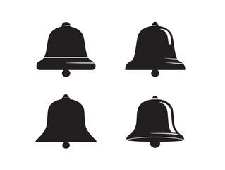 Stylish Bell Silhouette Vector Icons for Stock Illustrations  