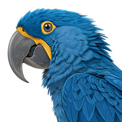Fototapeta premium Tropical rainforest scene featuring a bright blue parrot in natural habitat