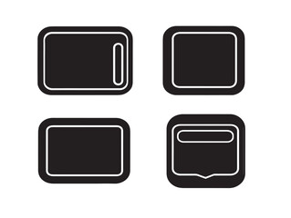 Creative Blackboard Silhouette Icon Set for Stock Illustrations  