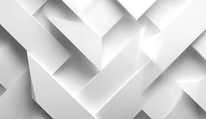Fototapeta premium Abstract White Geometric Pattern