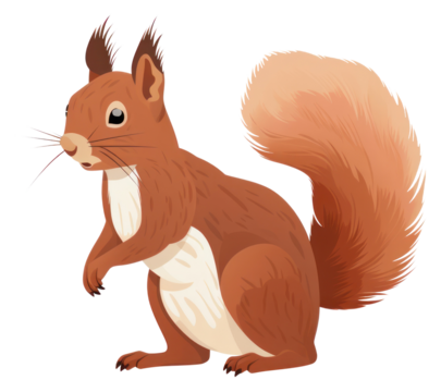 PNG Eurasian red squirrel rodent mammal animal.