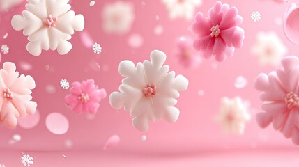 Pink Blossoms Floating