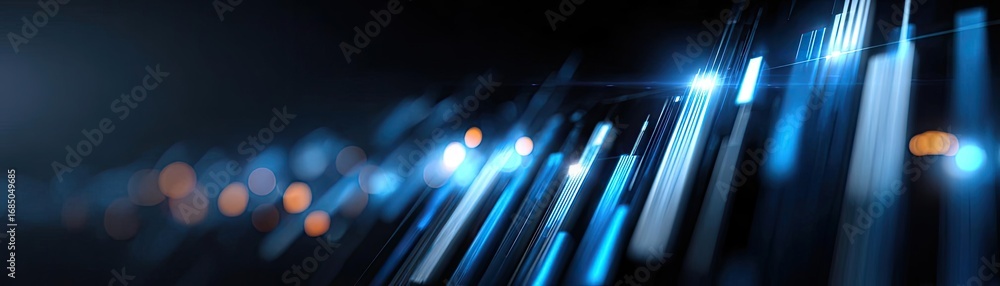 Poster artificial intelligence applied to pricing strategies concept. abstract light rays creating a futuri