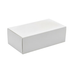 Fototapeta premium Photo of a plain white cardboard box, isolated on a transparent background