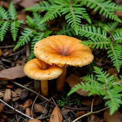 mushrooms in the forest