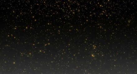 Fototapeta premium Dark background with falling gold glitter and sparkles