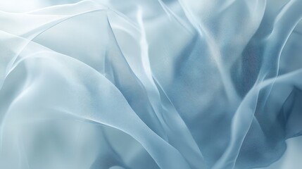 Fototapeta premium Close-up view of flowing light blue fabric.