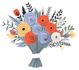 Obraz premium PNG Flower pattern drawing sketch.