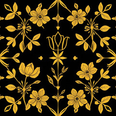 Oil painting .Luxurious golden botanical background. Printable wallpapers, covers, wall art, greeting card, wedding cards, invitations.