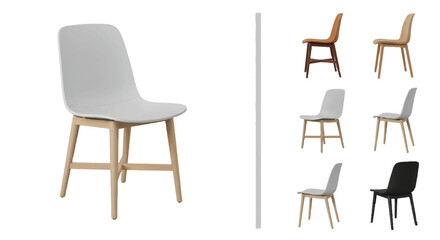Modern Minimalist Dining Chair on White Background | Furniture Product Photography for Home Decor and Interior Design Catalogs