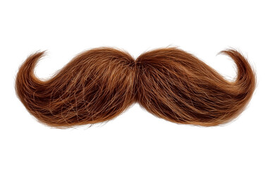 Close up of a man's moustache on transparent background, png file