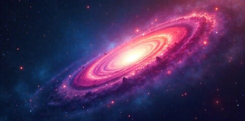 Fototapeta premium Awe-inspiring vista of a swirling nebula, cosmic dust and vibrant stars illuminating the vast expanse of space Perfect for astronomy, science, and space exploration projects , background, quasars