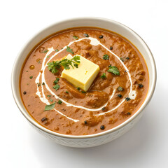 A luxurious, creamy urad dal makhani topped with melting butter rich, flavorful, and iconic in traditional