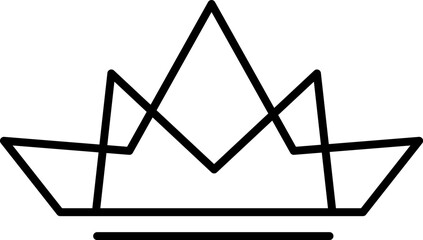 Vector king crown icon aesthetics thin line sign Logo. Outline Crown Isolated Contour Symbol Illustration for your web and mobile app design concept