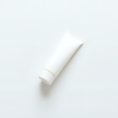 an empty cream/cosmetics/moisture tube isolated on a white background