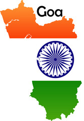 Goa Map Design with Creative Outline