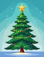 Christmas tree illustration